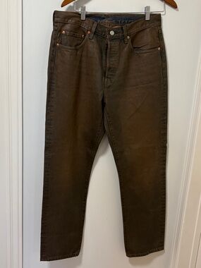 Levi's 501 Original Coated Jeans in Pay Day Brown 31 x 30 NWT Button Fly